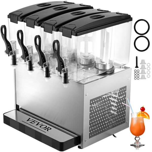 Dávkovač chladených alebo teplých nápojov 4x12L