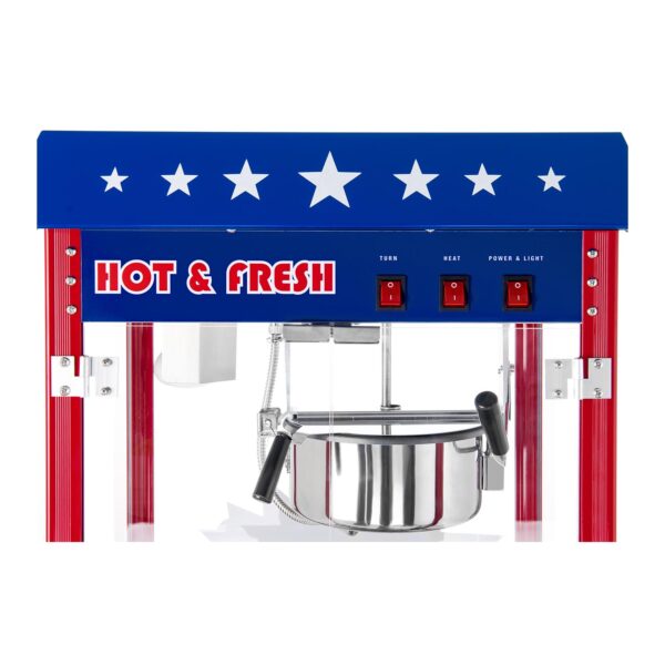 Stroj na popcorn s vozíkom 1600W (americký dizajn) - Image 5