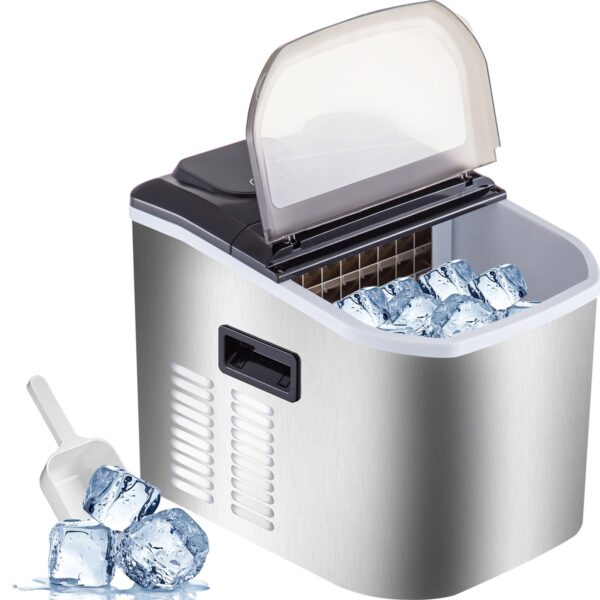 Vevor výrobník ľadu LCD 18kg/24hod