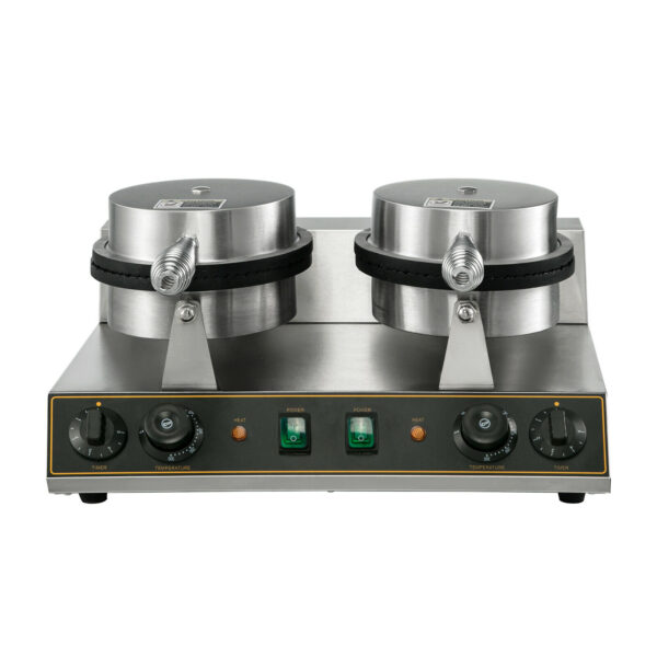 Dvojitý vaflovač (belgické okrúhle vafle) 2x1200W - Image 2