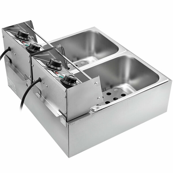 Elektrická fritéza Vevor 2x10L s časovačom - Image 3