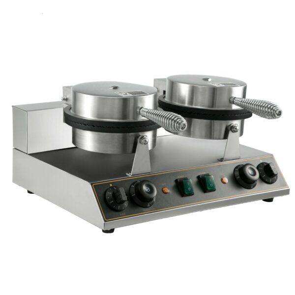 Dvojitý vaflovač (belgické okrúhle vafle) 2x1200W - Image 3