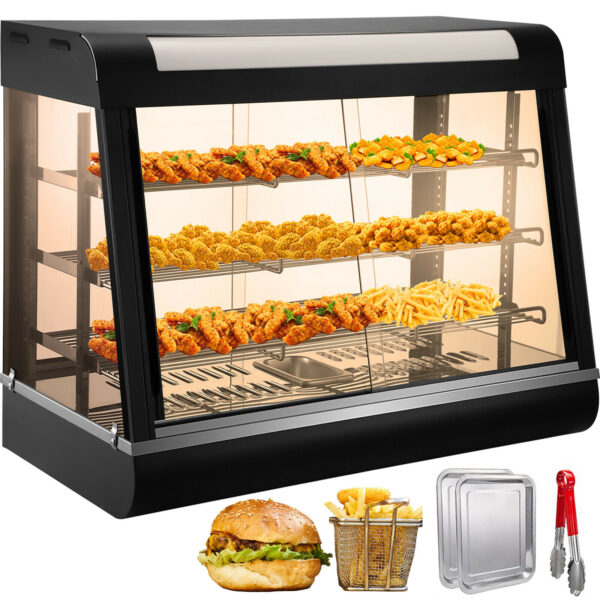Vevor ohrevná vitrína 3 police 1800W