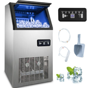 Vevor výrobník ľadu LCD 60kg/24hod