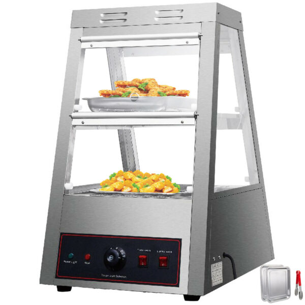Vevor ohrevná vitrína 2 police 800W