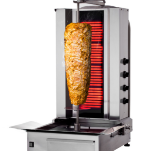 Elektrický gril na kebab / gyros s motorom dole - 4 horáky - max. 60 kg