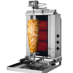 Elektrický gril na kebab / gyros  (pohyblivý)-  3 horáky - max. 40 kg