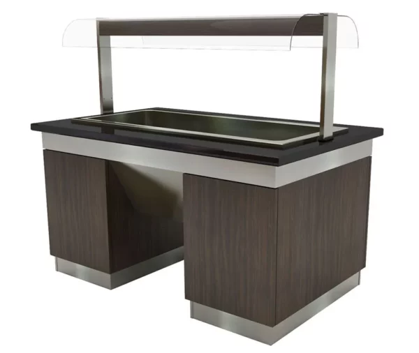 Teplý výdajný pult  1,6 x 1,0 m - 4x GN 1/1