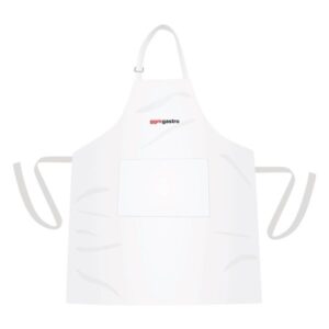 Bistro zástera - biela -  61 cm -5KS