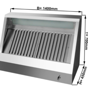 Digestor nástenný s osvetlením 1400mm / 700
