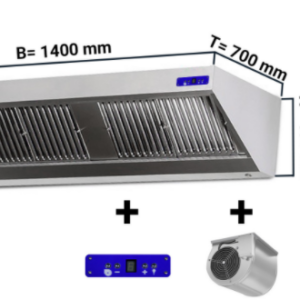 Digestor 1400mm x 700 nástenný s motorom ,regulátorom, osvetlením