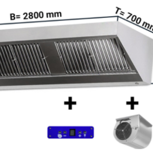 Digestor 2800mm x 700 nástenný s motorom ,regulátorom, osvetlením