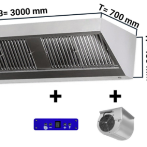 Digestor 3000mm x 700 nástenný s motorom ,regulátorom, osvetlením