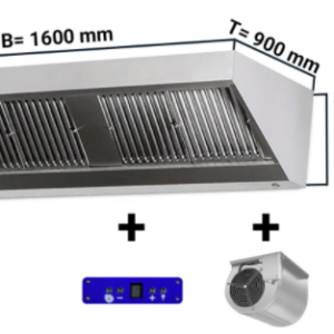 Digestor 1600mm x 900 nástenný s motorom ,regulátorom, osvetlením