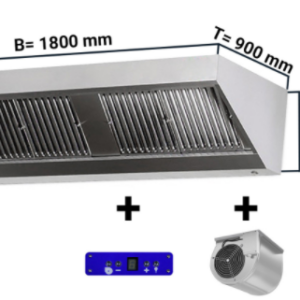 Digestor 1800mm x 900 nástenný s motorom ,regulátorom, osvetlením