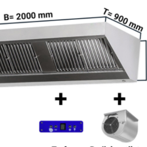 Digestor 2000mm x 900 nástenný s motorom ,regulátorom, osvetlením