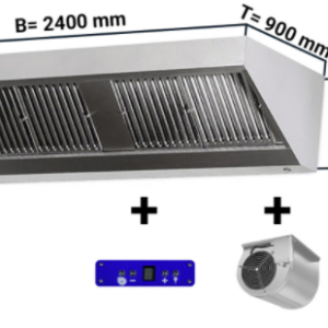 Digestor 2400mm x 900 nástenný s motorom ,regulátorom, osvetlením