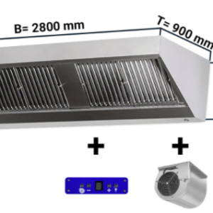 Digestor 2800mm x 900 nástenný s motorom ,regulátorom, osvetlením