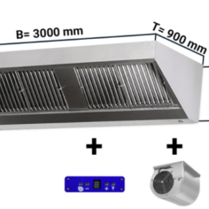 Digestor 3000mm x 900 nástenný s motorom ,regulátorom, osvetlením