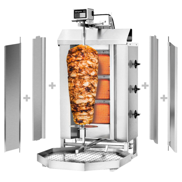 Plynový gril na kebab – 3 horáky |40kg - Image 7