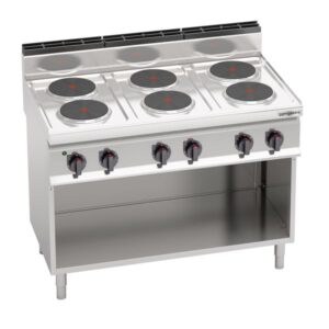 Elektrický sporák so stojanom a 6 platničkami 15,6kW