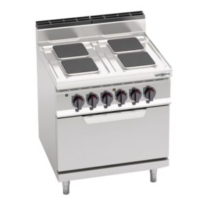 Elektrický sporák (štvorcové platne) 4x10,4kW (elektrická rúra 7,5kW)