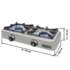 Plynový sporák s 2 horákmi (8kW)