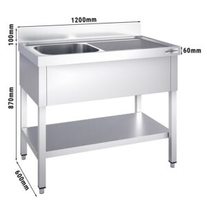 Nerezový drez –  120x60 cm STK126BL1 # ECO