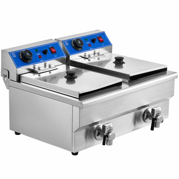 Elektrická fritéza 2 x 12L s odtokovým kohútikom Vevor - Image 7