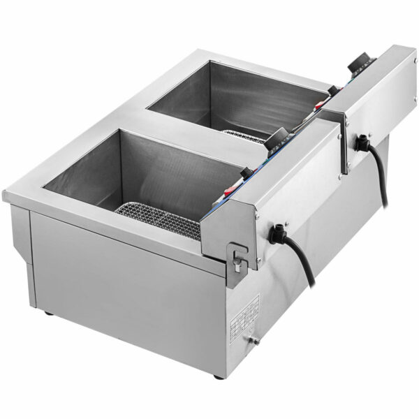Elektrická fritéza 2 x 12L s odtokovým kohútikom Vevor - Image 8