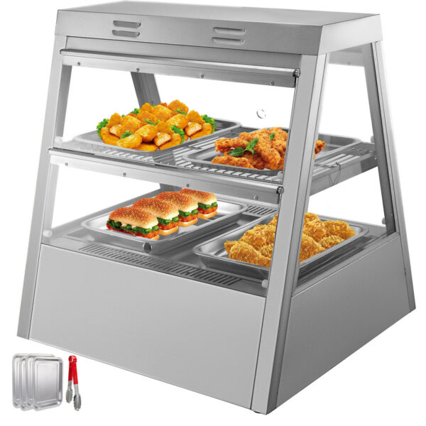 Vevor ohrevná vitrína 2 police 800W