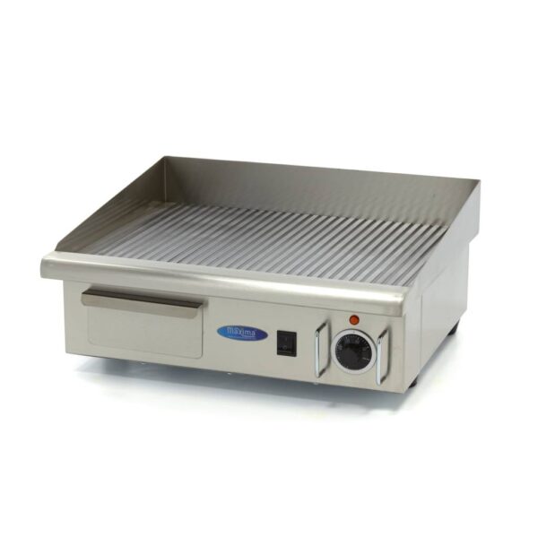 Elektrická grilovacia doska – 55cm – 3kW – ryhovaná | MAXIMA 09300070