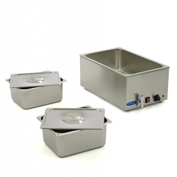 Bain Marie s kohútikom + 2 x 1/2 GN sada | Maxima 09300010 - Image 4