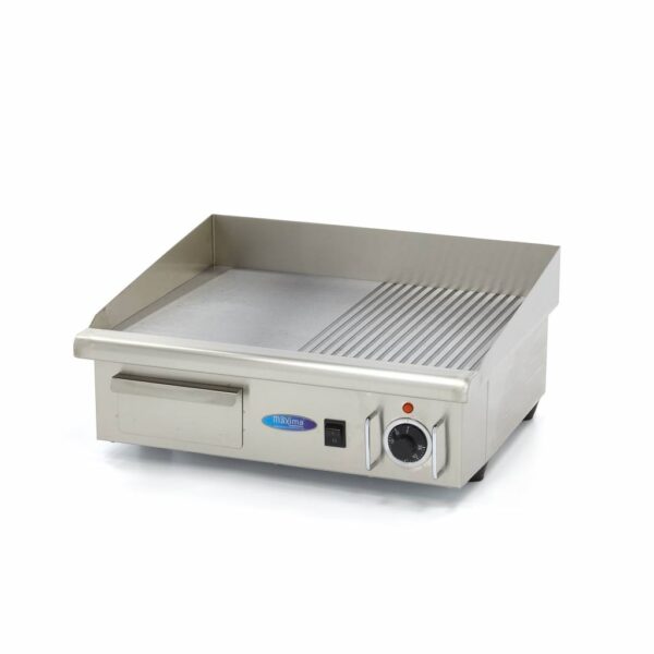 Elektrická grilovacia doska – 55cm – 3kW – hladká/ryhovaná | MAXIMA 09300072