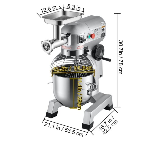 Planetárny robot VEVOR 1100W + mlynček na mäso - Image 6