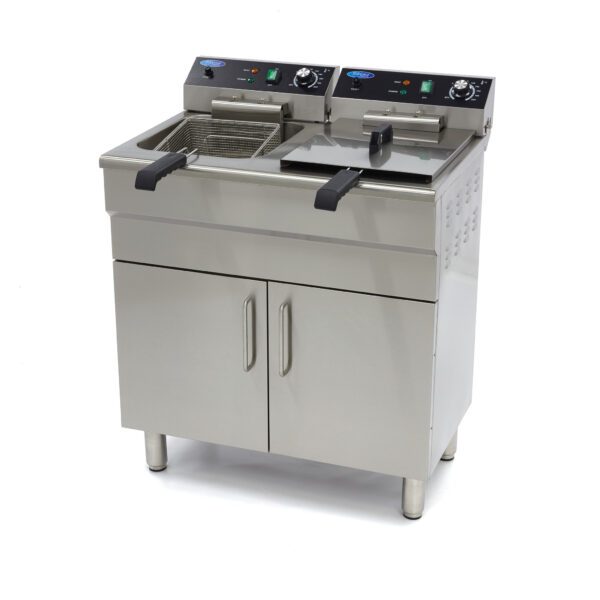 Elektrická fritéza 2×16 l + spodná skrinka | Maxima 09365156