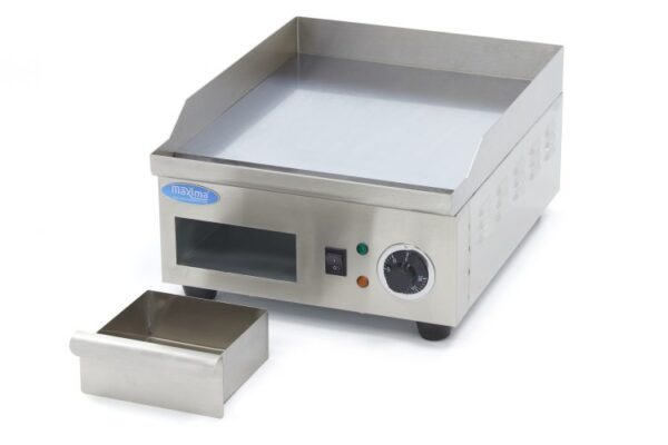 Elektrická grilovacia platňa 36 cm – chromová | Maxima 09365162 - Image 2