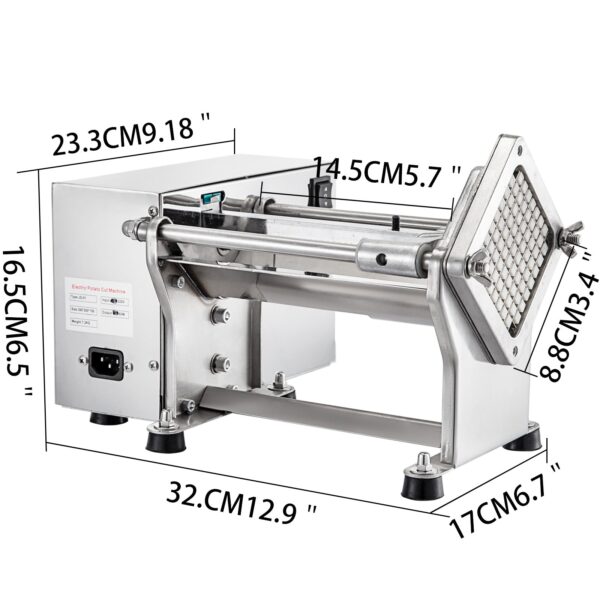 Krájač zeleniny, krájač na zemiaky 40w -4 nadstavce - Image 3