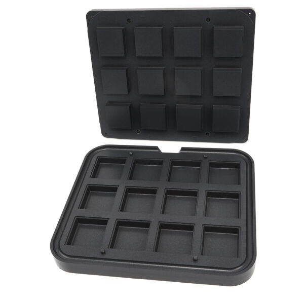 Forma na tartaletky Maxima - štvorcová - 72/62 mm - 12 kusov