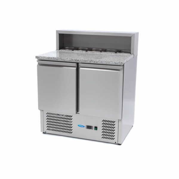 Chladiaci pizza stôl 285L - žulová doska | Maxima 09400200