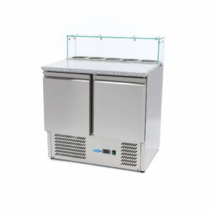 Chladiaci pizza stôl 5x1/6 GN - žulová doska | Maxima 09400207