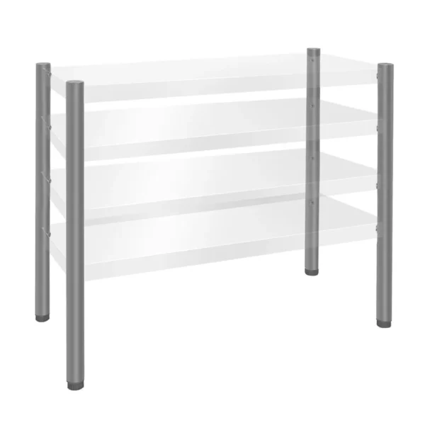 Nerezová dvojposchodová nadstavba k stolu -  1,8m  - výška 0,7m - Image 5