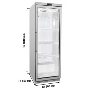 Chladnička -400 litrov - s 1 sklenenými dverami