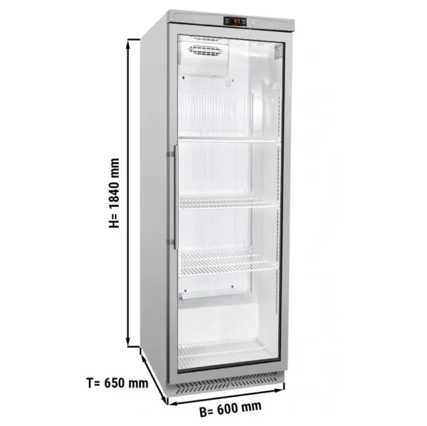 Chladnička -400 litrov - s 1 sklenenými dverami