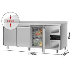 Chladiaci stôl s lemom 1,8 x 0,7 m - 3 dvere