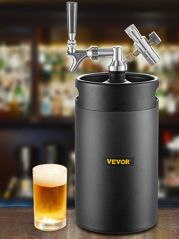 Výčapné zariadenie na pivo s tlakomerom 8L čierna