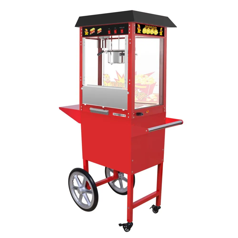 Popcorn machine including cart - 5 kg/h