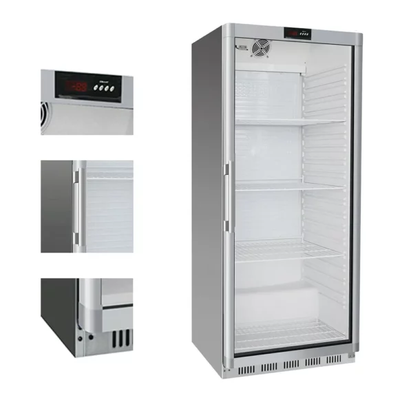 Chladnička - 600 litrov - s 1 sklenenými dvierkami - Image 2