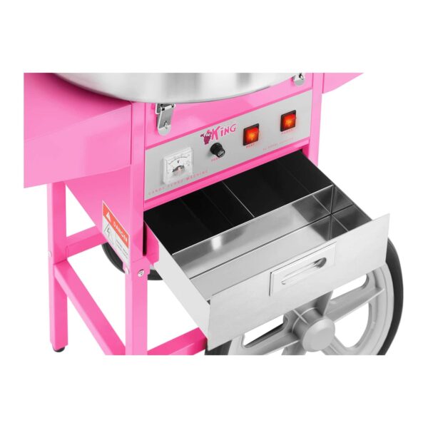 Stroj na cukrovú vatu Royal- 52 cm - 1 200 W + vozík - Image 4