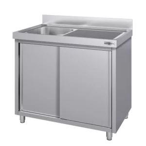 Nerezová drezová skrinka ECO - 1000x700mm - 1 umývadlo ľavé - Š400xH500xV250mm